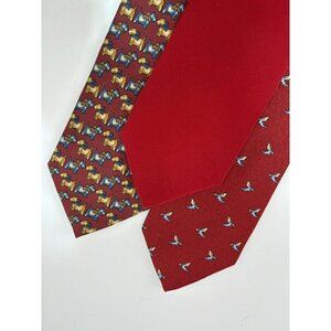 VTG ASSORTED LOT OF 3 Harrison Ford Silk Ties Made in Italy Dolphins, Scotty Dog